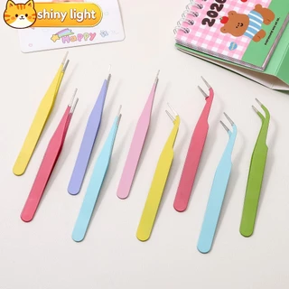 แหนบโลหะตรงและปลายโค้งสีสัน อุปกรณ์ DIY งานคราฟต์ ทำสมุดภาพ ติดสติกเกอร์ ร้อยลูกปัด เครื่องประดับ