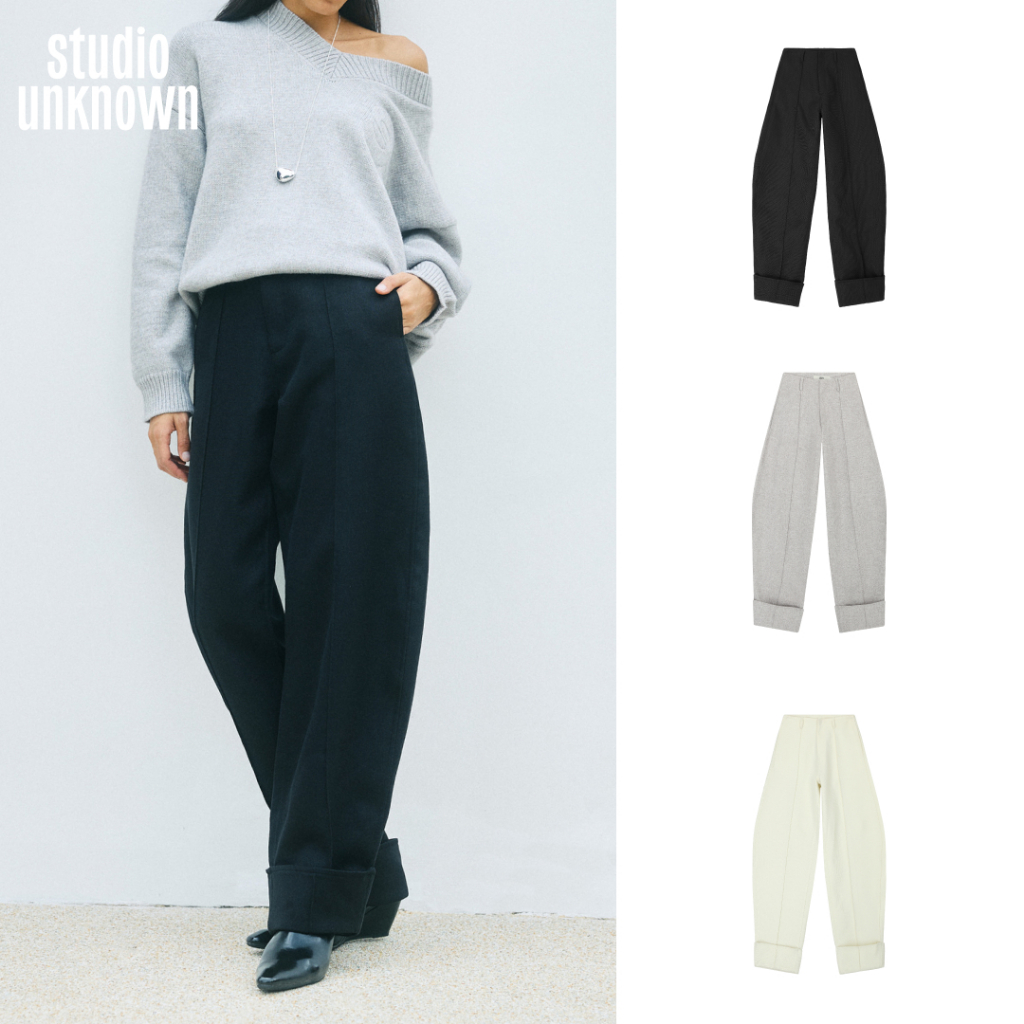 STUDIO UNKNOWN -  Dean Balloon Linen Trousers กางเกงผ้าลินินทรงบอลลูน