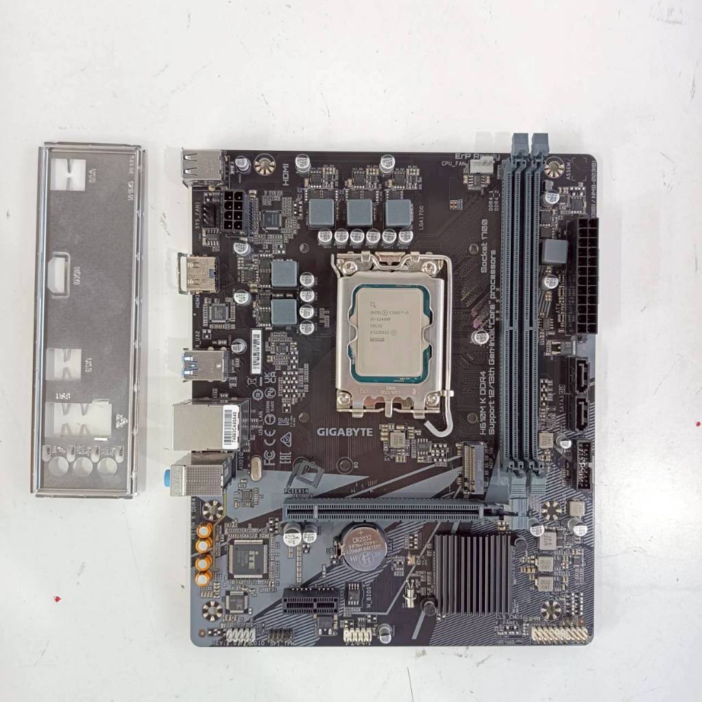 CPU Core i5  12400F + M/B  GIGABYTE  H610M - K  DDR4