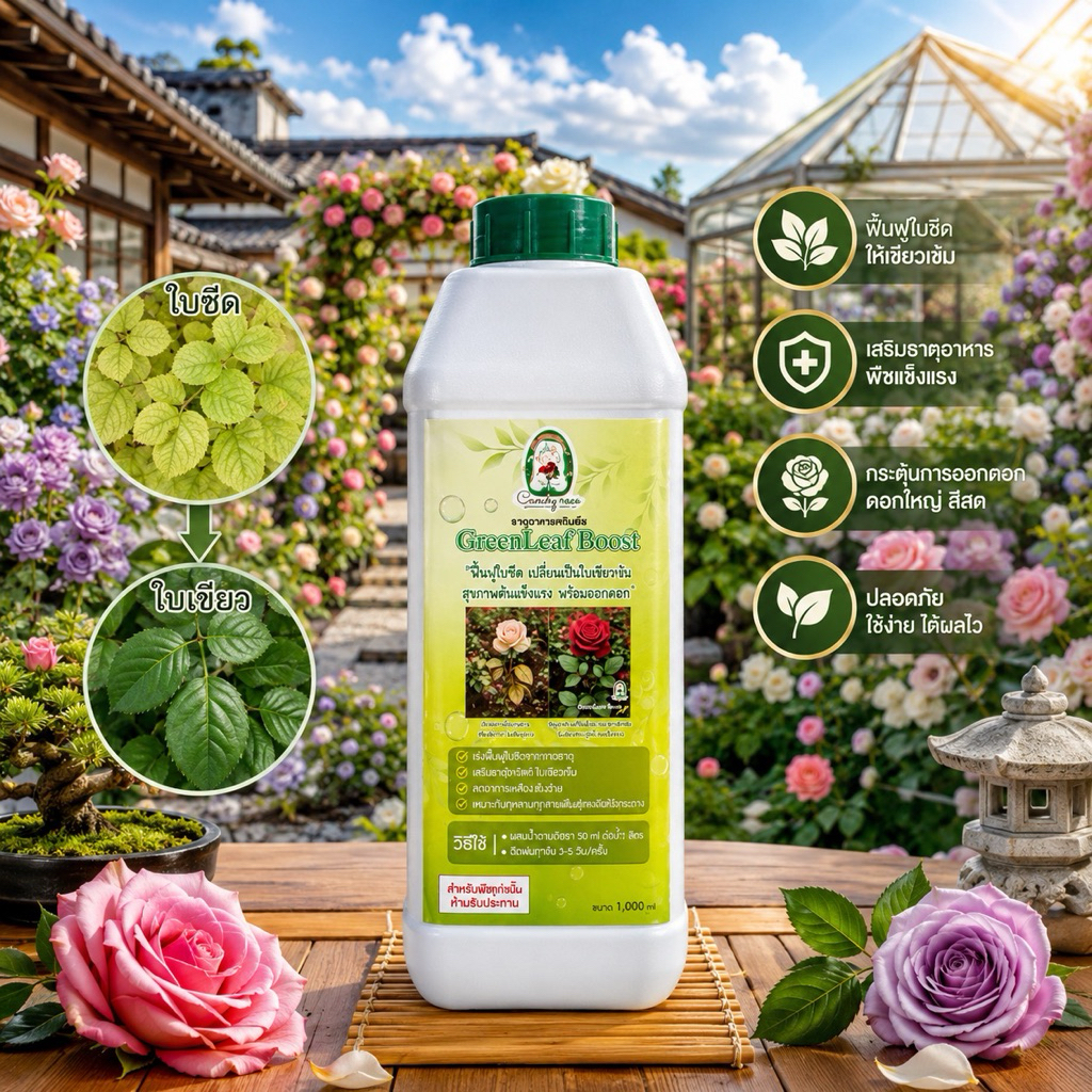 ธาตุอาหารเสริมกุหลาบ ไม้ดอก ไม้ผลทุกชนิด (GreenLeaf Boost)