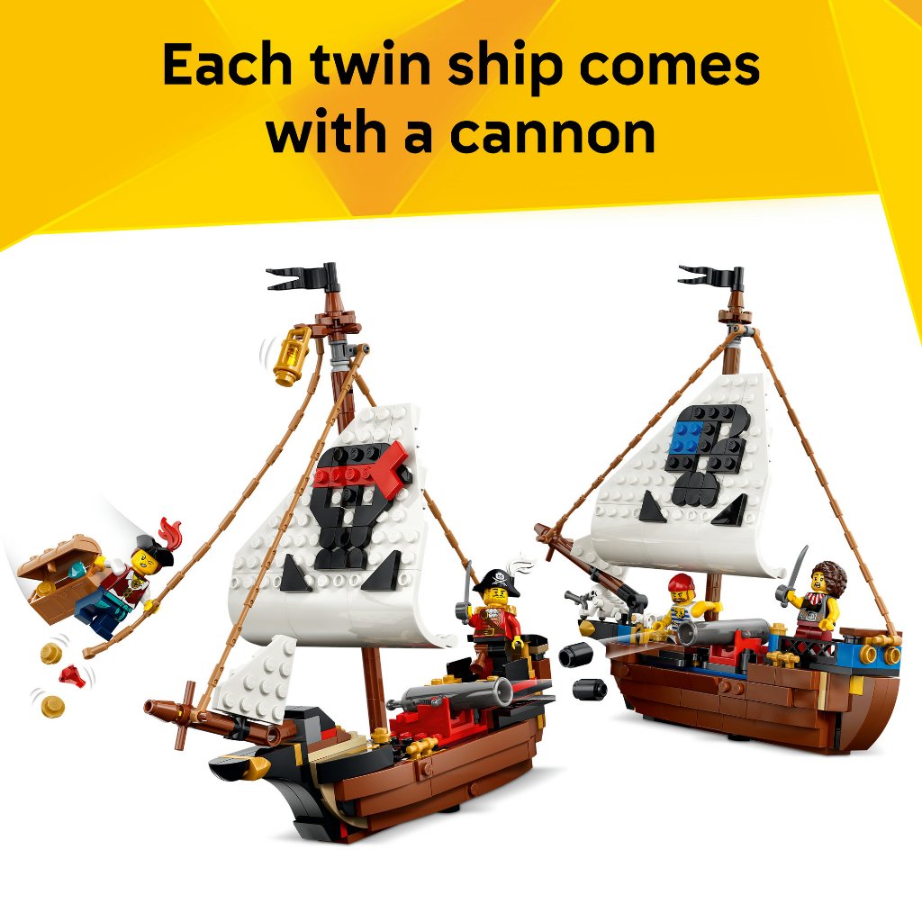 LEGO Creator 3in1 ‏31387 سفينة القراصنة الأيقونية (1074 قطعة) — صورة 8