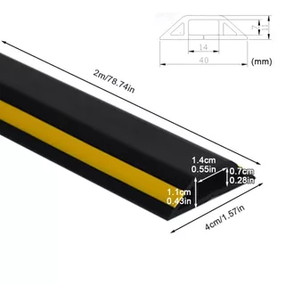 รางไฟ ยางครอบสาย PVC 4 ซม. x 2 ม. รางเก็บสายไฟ ป้องกันสายไฟ ยางครอบสาย ยางป้องกันสายเคเบิ้ล