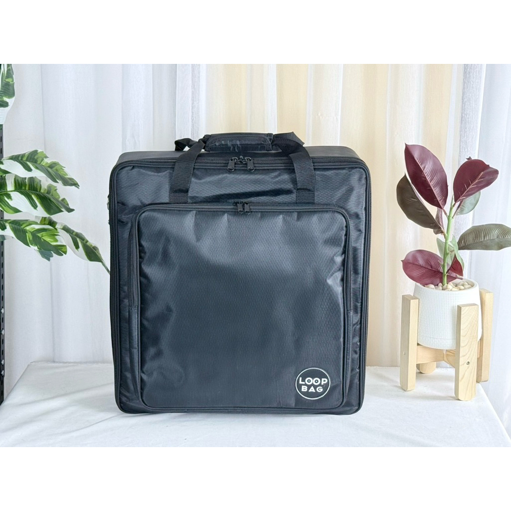 LOOP BAG รุ่น P5.2.01 กระเป๋าใส่ Pioneer DJM-V10 และ รุ่นอื่นๆ วัสดุผ้าโพลีเอสเตอร์ สีดำ ใส่พอดีตัว 