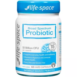 Life Space Broad Spectrum Probiotic 60 Capsules โปรไบโอติก 15 สายพันธุ์ 32 พันล้านตัว