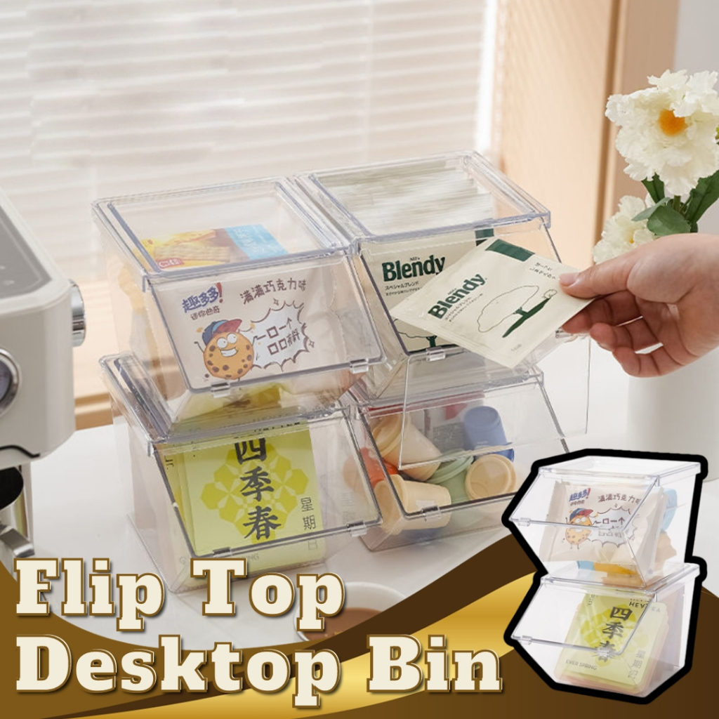 [ส่งจากไทย] กล่องเก็บของอะคริลิคใส ชั้นวางของซ้อนได้ กล่องใส่แคปซูลกาแฟ Nespresso ขนม ถุงชา กล่องจัดระเบียบสไตล์มินิมอล