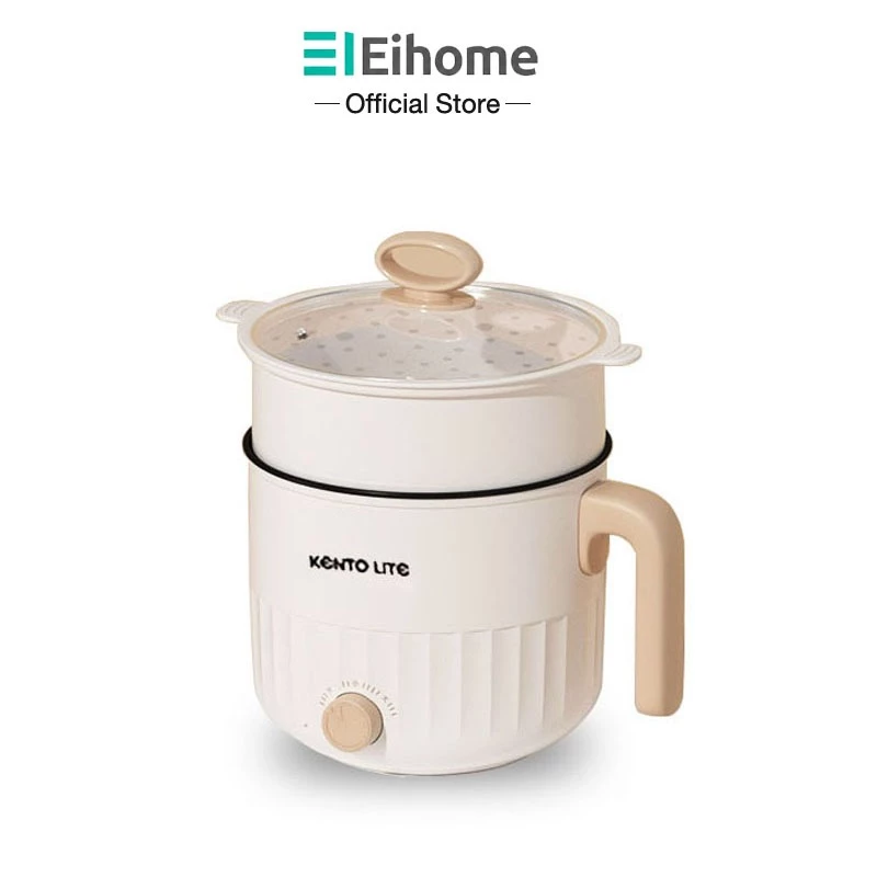 Eihome หม้อไฟฟ้า หม้อต้ม หม้อไฟฟ้าอเนกประสงค์ 1.8ลิตร 600W Multipurpose Mini Pot หม้ออเนกประสงค์ หม้อไฟฟ้ามินิ 3-4คน
