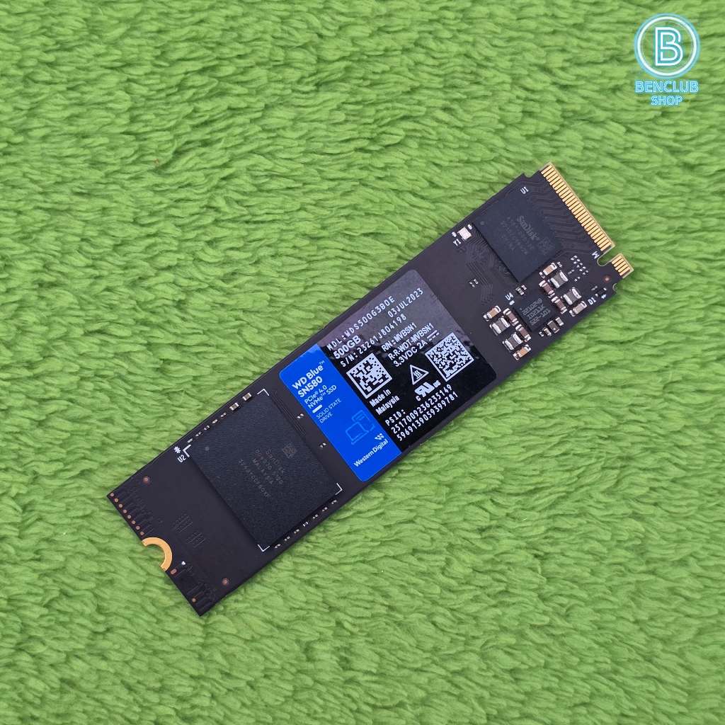 M.2 Nvme WD BLUE SN580 500GB Gen4 มีแต่ตัว ประกัน jib 04/29 เอ็มดอททูมือสอง