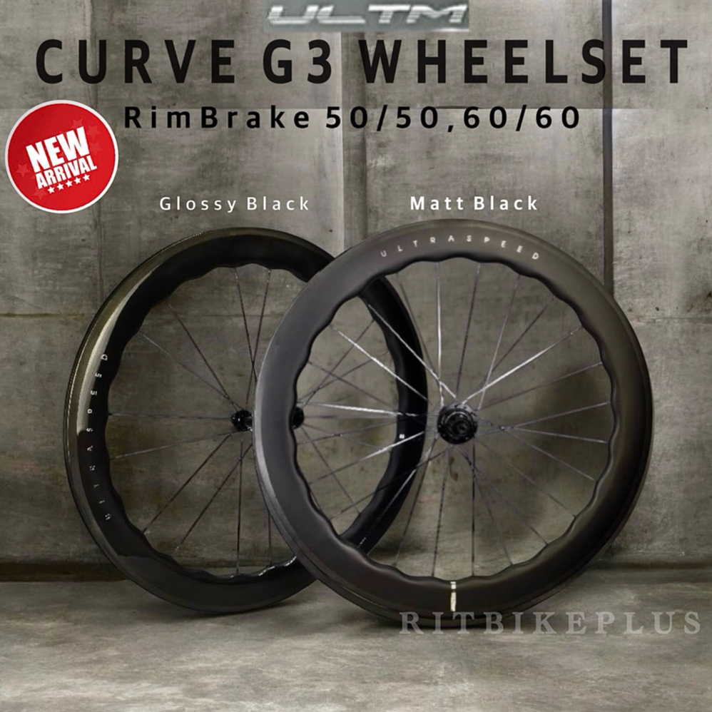 New2026 ล้อเสือหมอบคาร์บอน ULTRASPEED G3 50/50 60/60  ริมเบรค ขอบเรียบและขอบ Curve เพิ่มประสิทธิภาพ รับประกัน 2 ปี