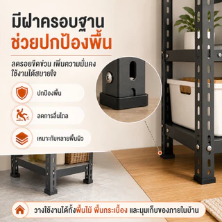 BLOVE ชั้นวางของ ชั้นวางของชั้นเหล็ก แข็งแรง ทนทาน ประกอบง่าย การรับน้ำหนัก 250 กิโลกรัมต่อชั้นปรับความสูงได้อย่างอิสระ