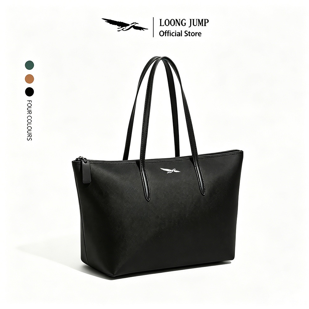 LOONG JUMP Tote bag  กระเป๋าสะพายไหล่ กระเป๋าถือใบใหญ่ กระเป๋าสะพายไหล่ยอดฮิต กระเป๋าแฟชั่น ใส่แท็บเล็ต