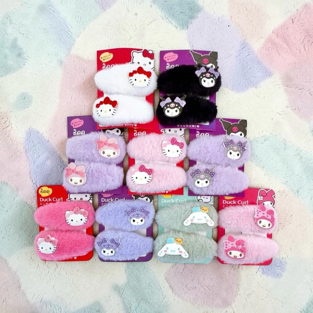 🇹🇭กิ๊บการ์ตูนขนนุ่มนิ่ม1คู่🦄 หลายลายเข้าใหม่น่ารักสุดดด
