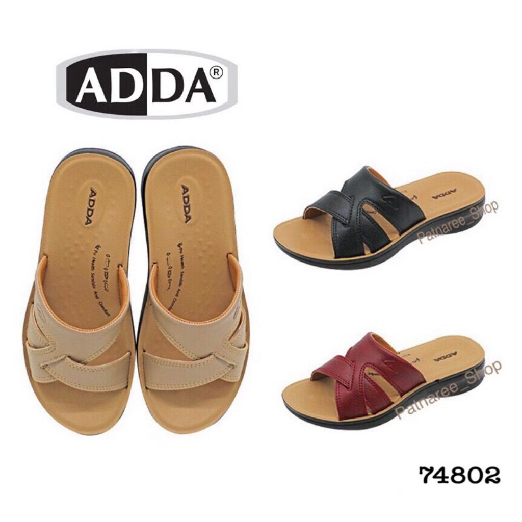 ADDAรุ่น74802รองเท้าแตะพื้นพียูแบบสวมสำหรับผู้หญิงSize36-41