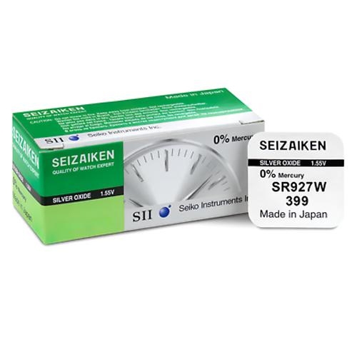 ถ่านกระดุม Seizaiken 399 / SR927W  จำหน่ายแบบยกกล่อง มี 10 ก้อน