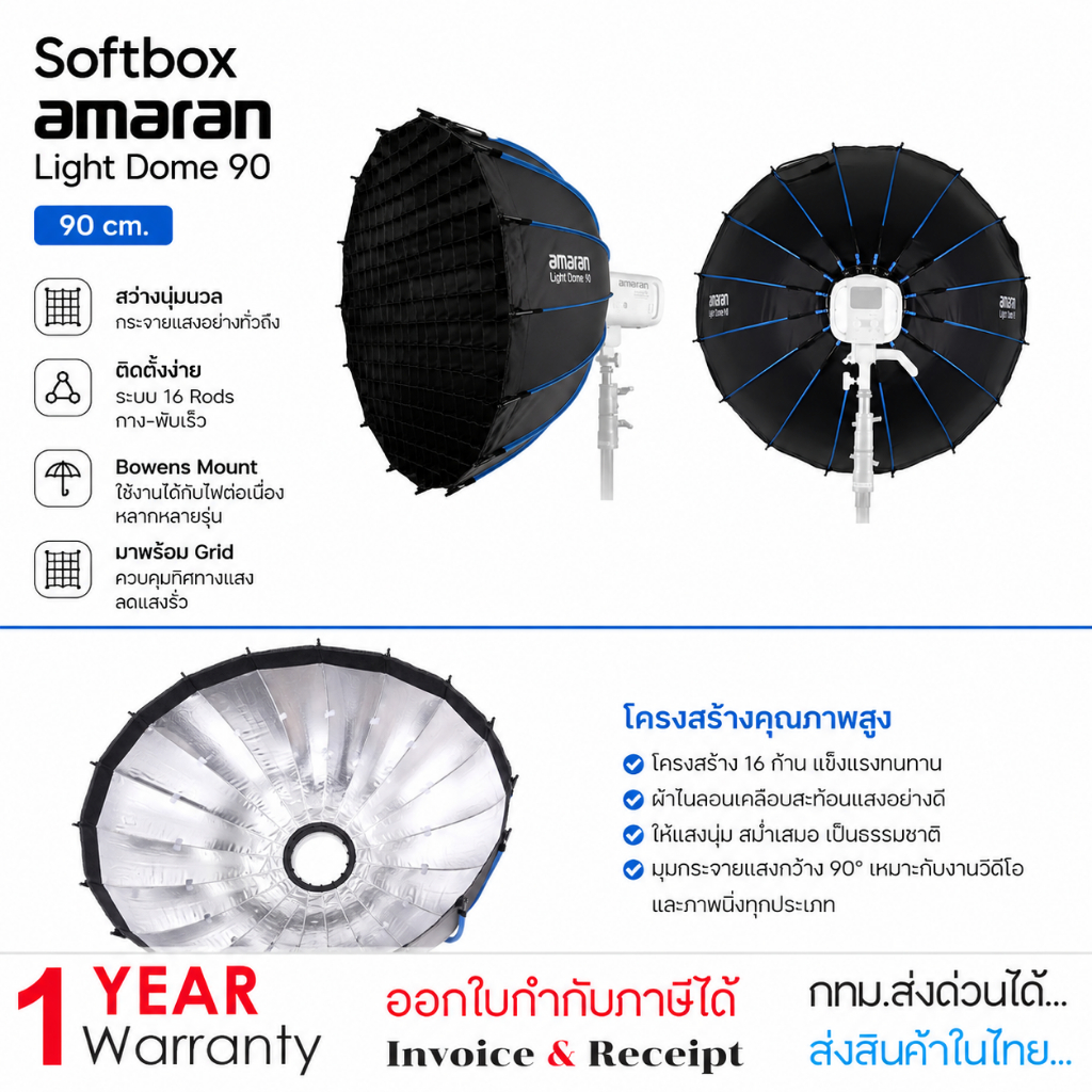 Softbox amaran Light Dome 90 / 60