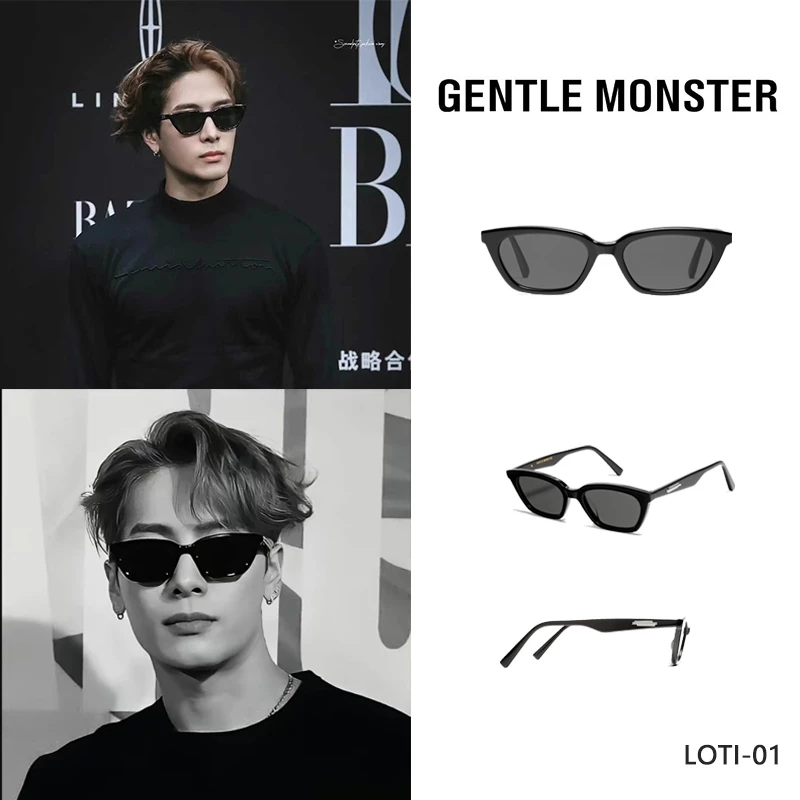 (จัดส่งจากกรุงเทพ)แว่นกันแดดGentle Monster EVEW LOTI สไตล์เดียวกันสำหรับผู้ชายและผู้หญิง สีดำLILIT/UNAC