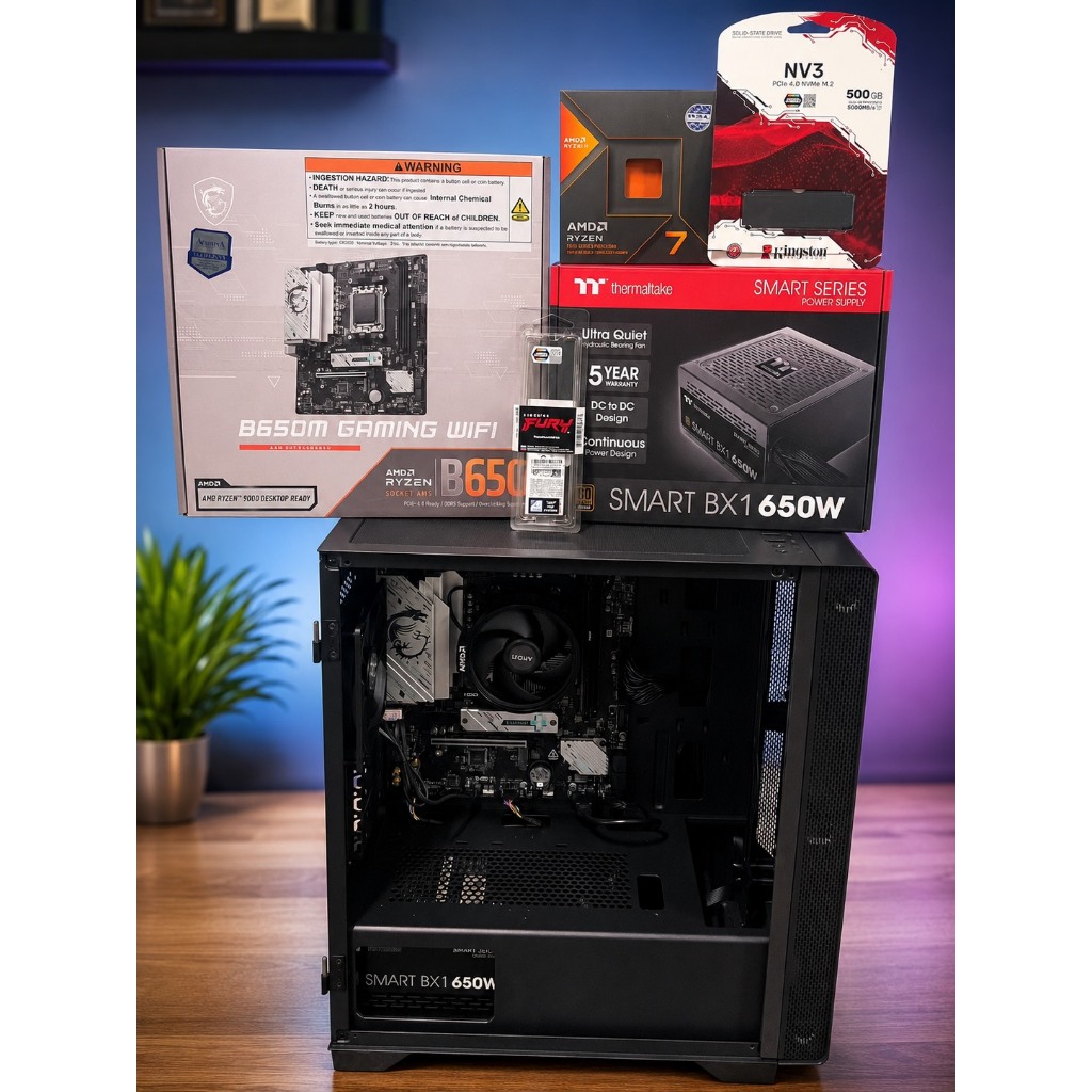 Computer ประกอบ RYZEN 7 8700G MSI B650M GAMING WIFI Ram FURY BEAST 16GB / 500GB SSD THERMALTAKE 650W