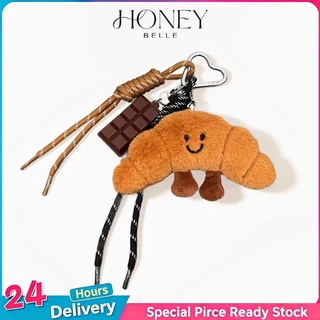 HONEY BELLE✨พวงกุญแจขนมปังตุ๊กตา สไตล์เกาหลี น่ารักมาก แต่งกระเป๋าได้ พกพาสะดวก เหมาะเป็นของขวัญ