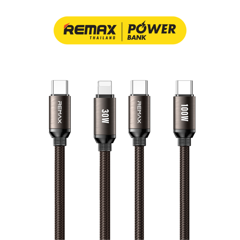Remax Cable รุ่น CB36 สายชาร์จ ชาร์จเร็ว 30W / 100W สำหรับ IP / Type-C มีประกันศูนย์ไทย
