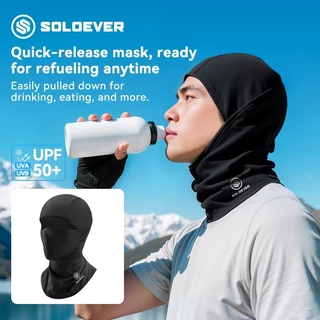 【TH】SOLOEVER หน้ากากปั่นจักรยาน แบบ Full-Face UPF50+ กันแดด Ice Silk ระบายอากาศเร็ว Balaclava mask