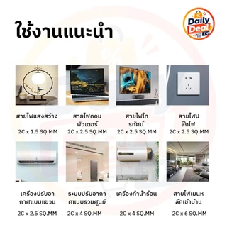 【ส่งสินค้าทันที ไม่มีค่าจัดส่ง】สายไฟ THW 1C x 1/1.5/2.5/4/6 ตารางมิลลิเมตร ความยาว 100 เมตร ได้มาตรฐาน มอก.