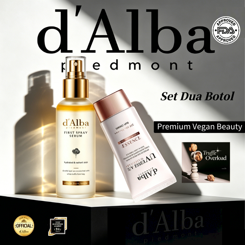 [แพ็คคู่] ชุดขายดี - d'Alba White Truffle First Spray Serum 100ML & d'Alba  Waterfall Tone Up Sun Cr