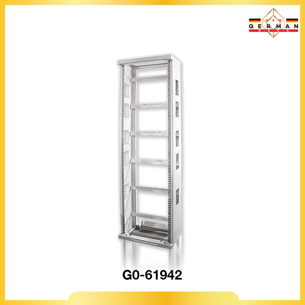 19” GERMANY G0-61942 Telecom Open Rack 42U Galvanize Steel 55 x 30 x 205 cm