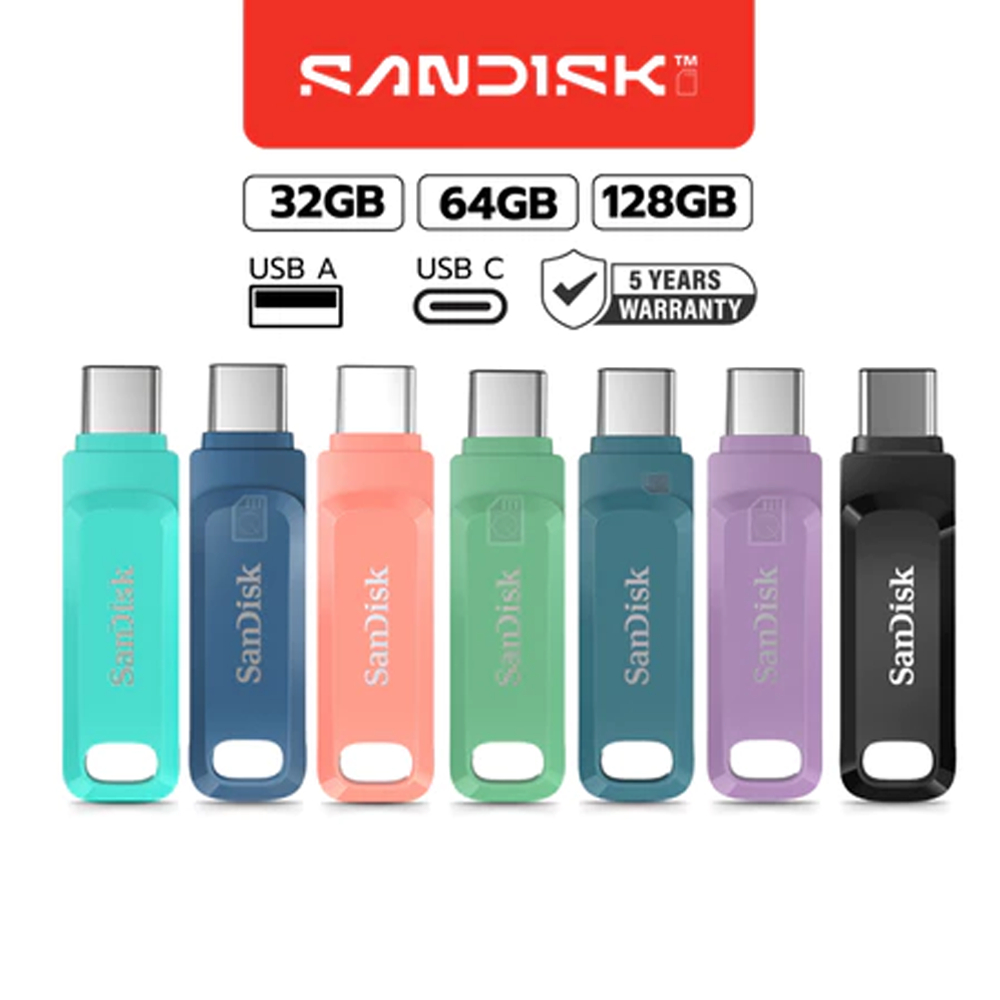 SanDisk Ultra Dual Drive Go USB 3.2 Gen1 Flash Drive Type-C (SDDDC3) 32GB 64GB 128GB 256GB ประกัน5ปี