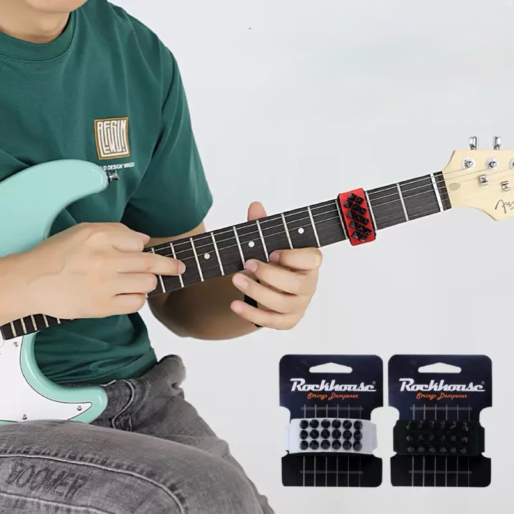 Rockhouse Fretwraps Damper สายรัดคอกีต้าร์ ตกเเต่งด้วยลายทรงหนามสุดเท่ ลดเสียงบกวนจากสายเเละเฟรตมี3ส