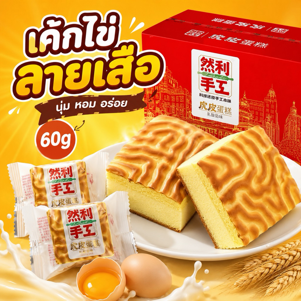 เค้กลายเสือ Tiger cake 60g.