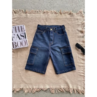 Cc jeans 015 กางเกงยีนส์ ยืด ขา3ส่วน คาร์โก้