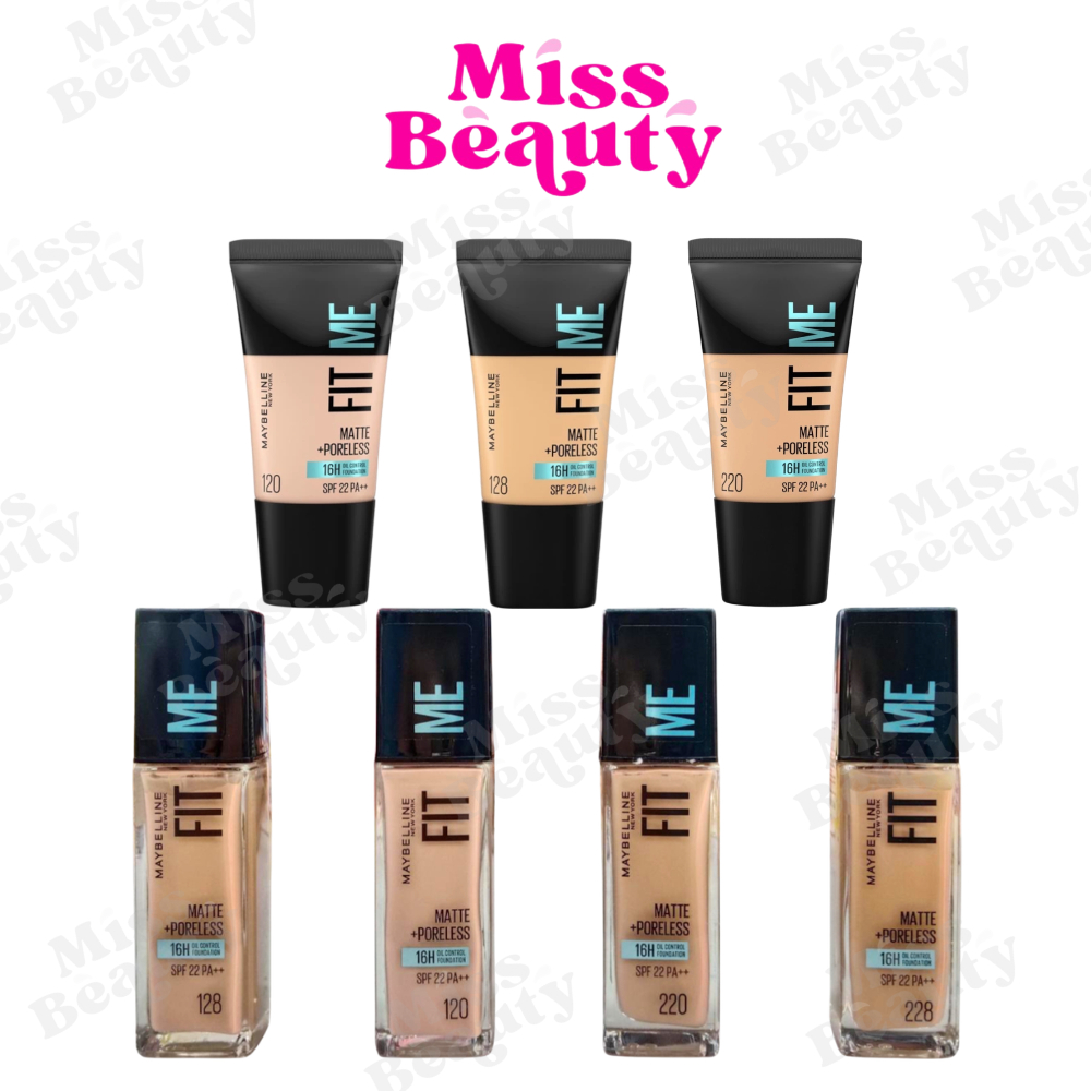Maybelline Fit Me Matte & Poreless Foundation รองพื้น เมย์เบลลีน ฟิต มี แมท & พอร์เลส ฟาวเดชั่น 18 / 30 มล.