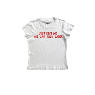 chicchi.cshop | เสื้อยืดbabytee ลาย just kiss me