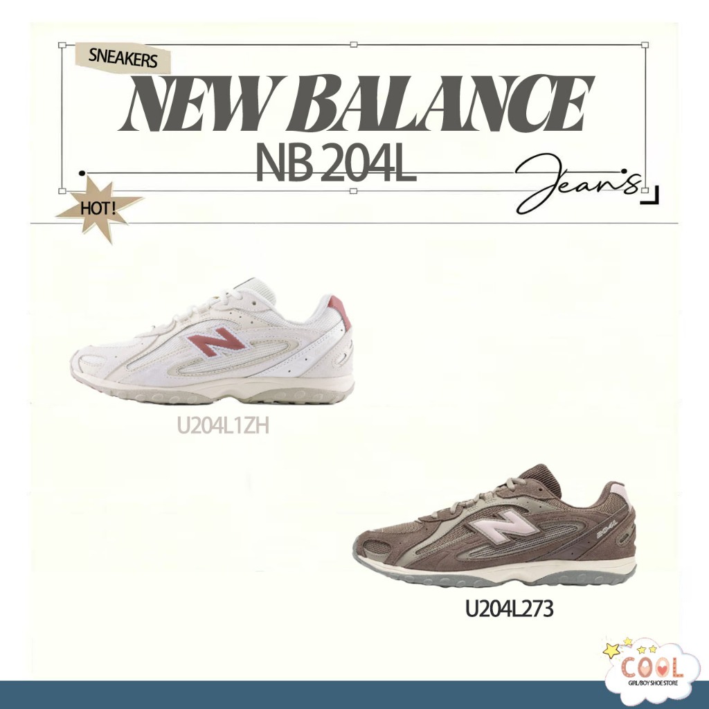 🐾 สินค้าแท้ขายดี🌈NB รองเท้าลำลอง Suede Unisex 𝐍𝐁 204L U204L1ZH/U204L273 ของแท้​ 100 %