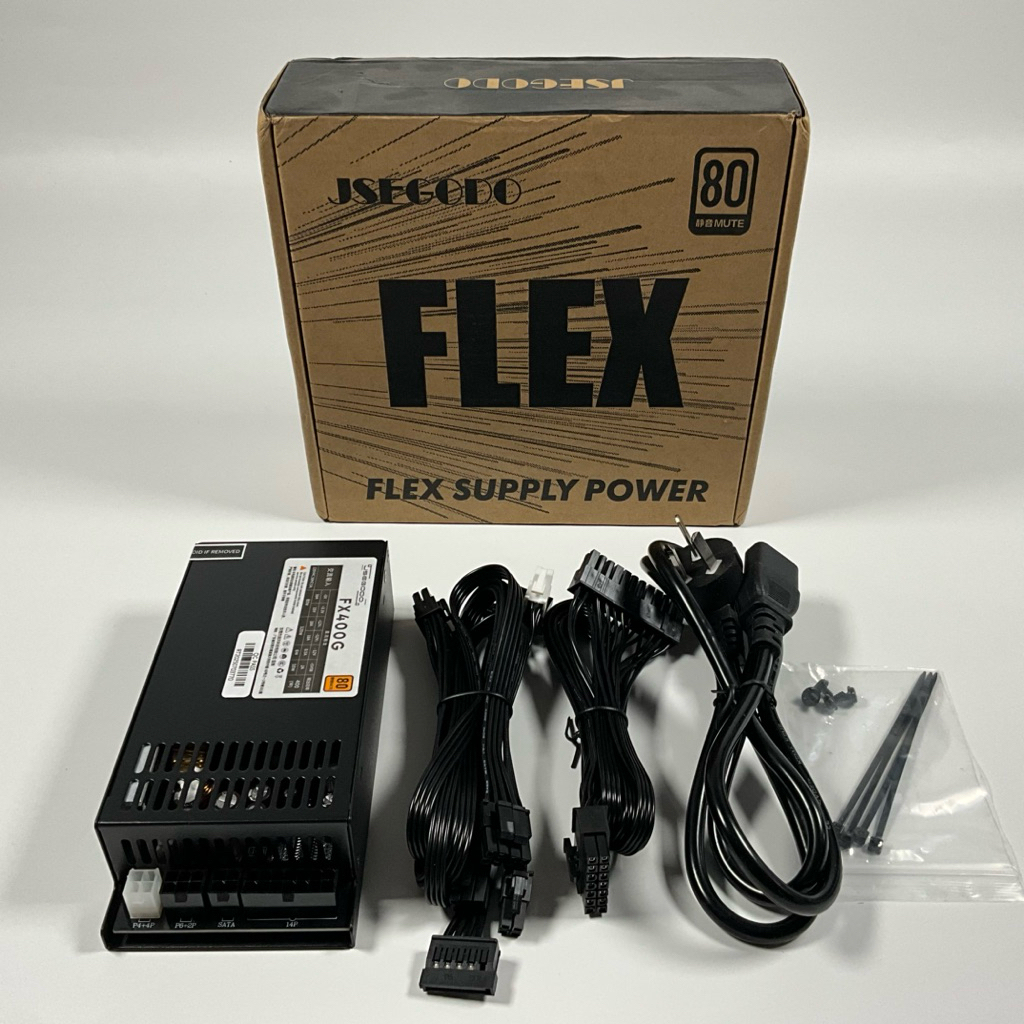 JSEGODO FLEX 400W Flex ATX Power Supply PSU 80 Mute สำหรับ Mini ITX NAS HTPC Server