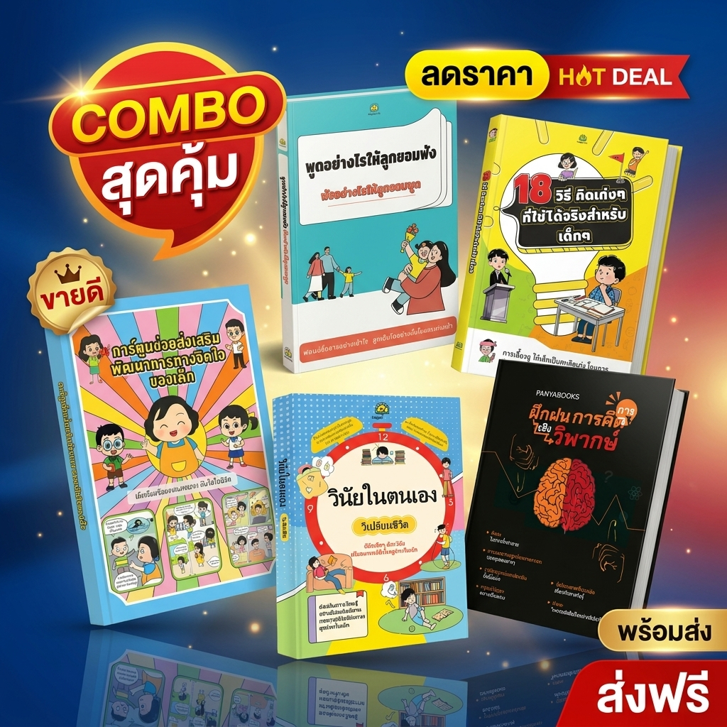 [เซตสร้างอนาคตลูก] รวม 5 หนังสือพัฒนาความคิดและทักษะชีวิต ให้ลูกเก่งทั้ง IQ และ EQ SmartRead