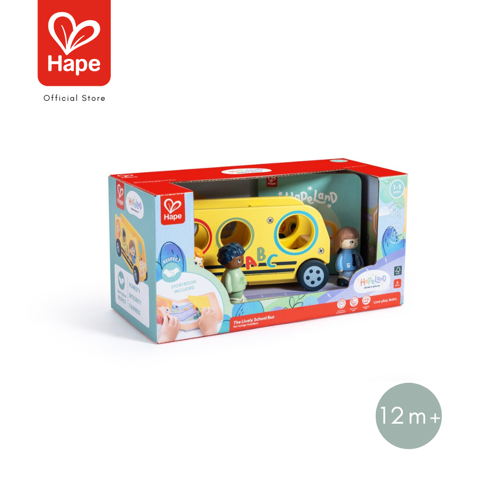 Hape The Lively School Bus – Storybook Play Set image 16