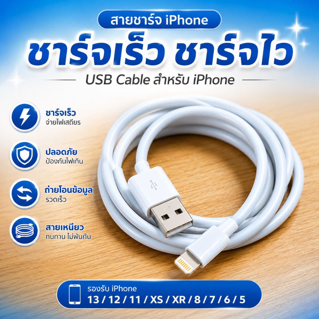 สายชาร์จ USBสายชาร์จสายเคเบิลข้อมูลสําหรับiPhone 13 12 11 Xs X XR 6 6s 7 8 Plus 5 5S