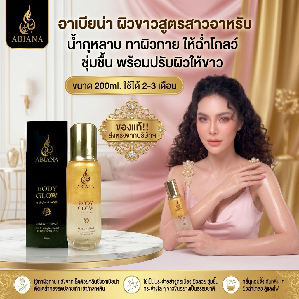 71 อาเบียน่า น้ำกุหลาบผิวกาย 200ml สูตรเค้าเตอร์แบรนด์
