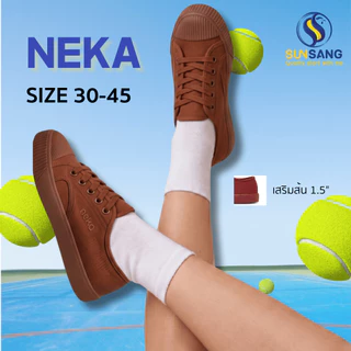 NEKA - SUNSANGTH รองเท้านักเรียนรองเท้าผ้าใบ มินิมอล ใส่ทำงาน ใส่เรียน ไซซ์ 30-45