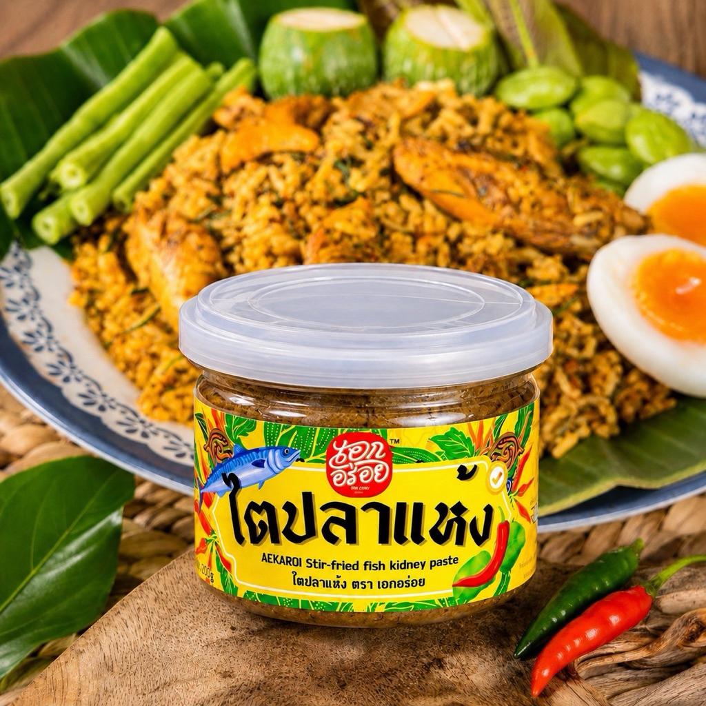 เอกอร่อย ไตปลาคั่วเเห้ง ไตปลาเเห้ง พร้อมทาน ขนาด 200 กรัม