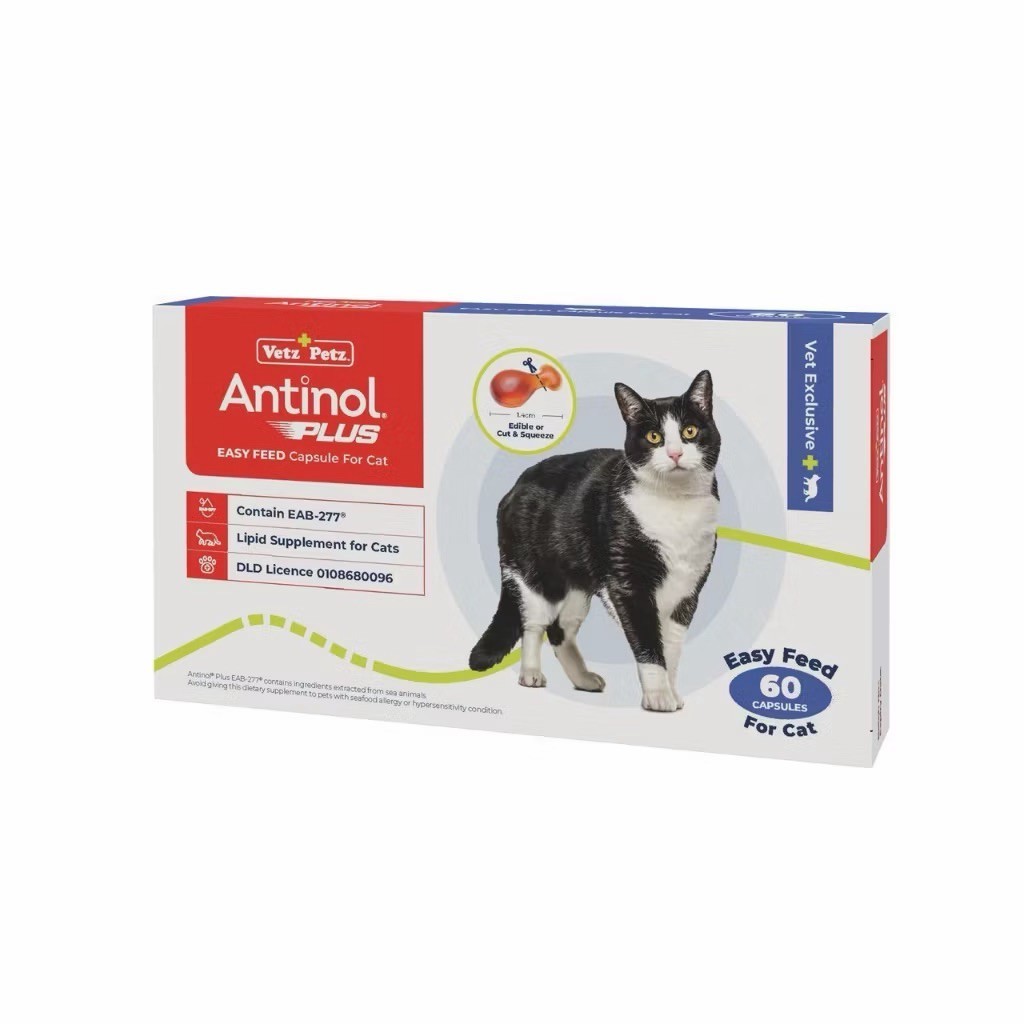 Antinol Cat แอนทินอล อาหารเสริม บำรุงข้อ ช่วยลดการระคายเคืองที่ผิวหนัง