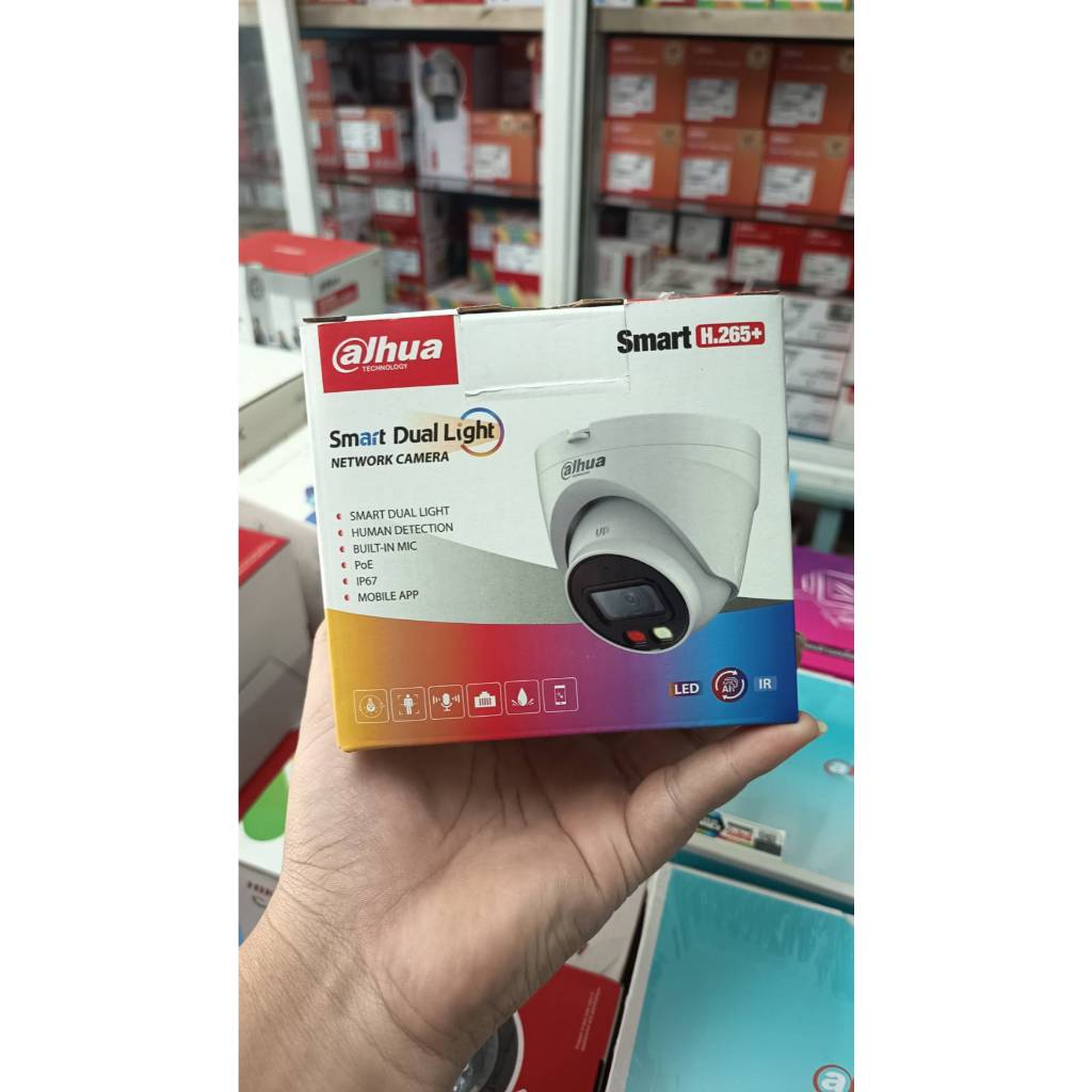 IPC-HDW1239V-A-IL กล้องวงจรปิด Dahua IPC Smart Dual Light 2MP PoE (ไมค์)