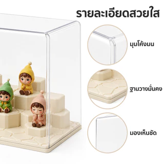 คุ้มค่ามาก กล่องเก็บแสดงใสอะคริลิค ป้องกันฝุ่น สำหรับตุ๊กตาบลายบ็อกซ์ โมเดลมือทำ ตัวต่อจิ๊กซอว์ วางตกแต่งห้องเรียบร้อย ก