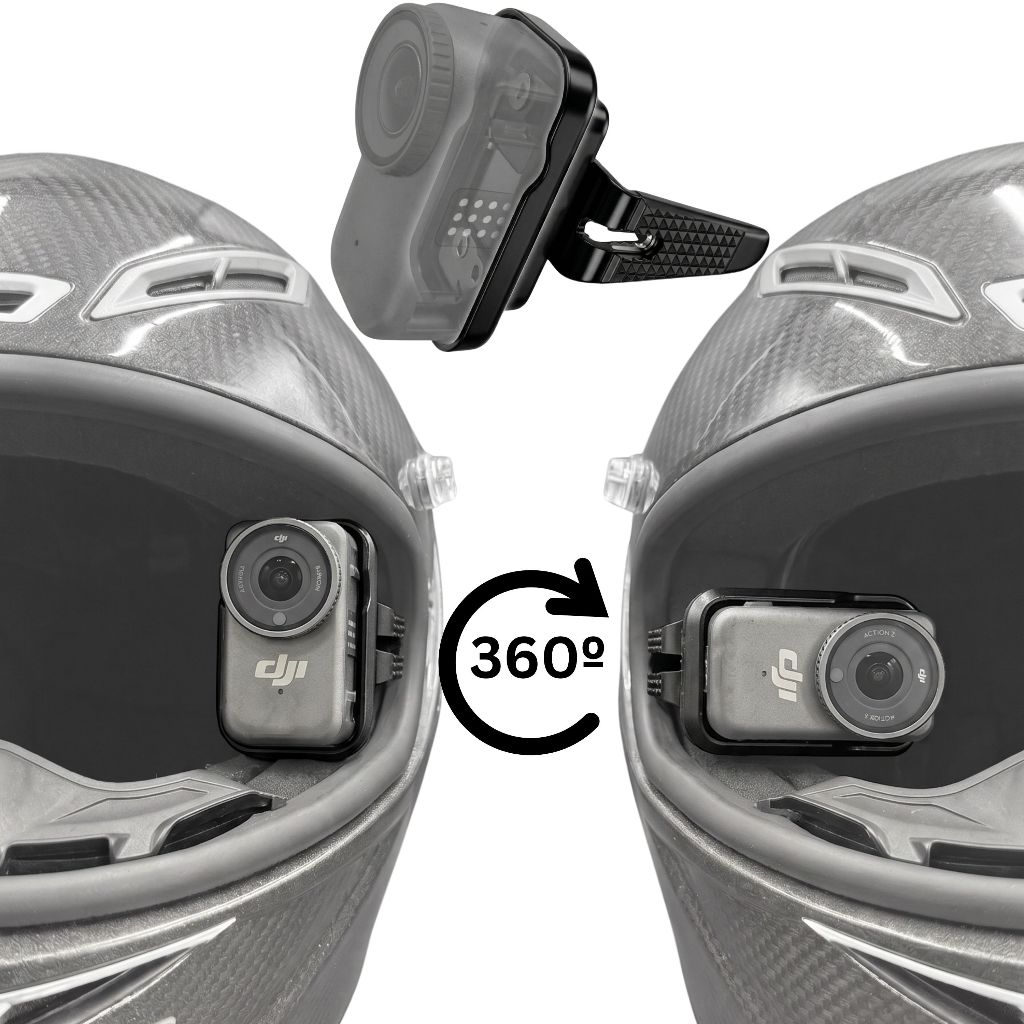 Motoradds ที่ยึดกล้องในหมวก ( In-Helmet Magnetic 360° Rotation for DJI Osmo Nano and Xtra Atto)