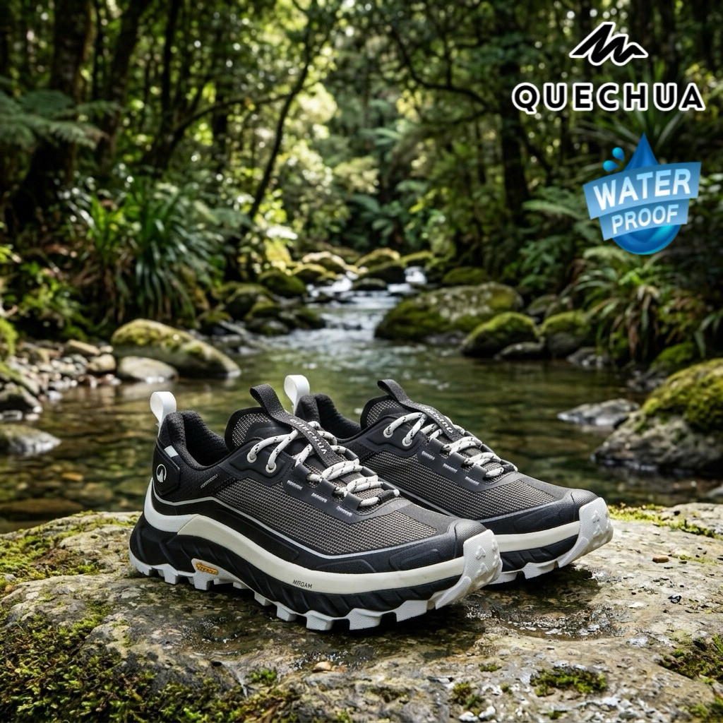 รองเท้าเดินป่ากันน้ำสำหรับผู้หญิง รุ่น MH900 (สีเทา/ขาว) QUECHUA