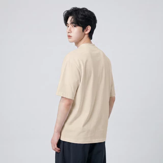 B&R เสื้อยืดแขนสั้น T-shirt คอเสื้อแบบเฮนรี่ การออกแบบกระดุม หลวมสบาย ระบายอากาศได้ดีและสวมใส่สบาย รุ่นใหม่ฤดูร้อน