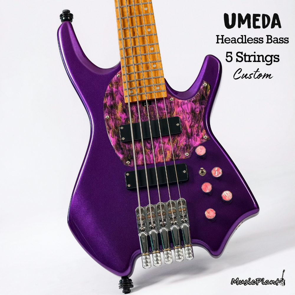 Umeda - Violet Custom Active Headless Bass 5 Strings (3.6 Kgs)