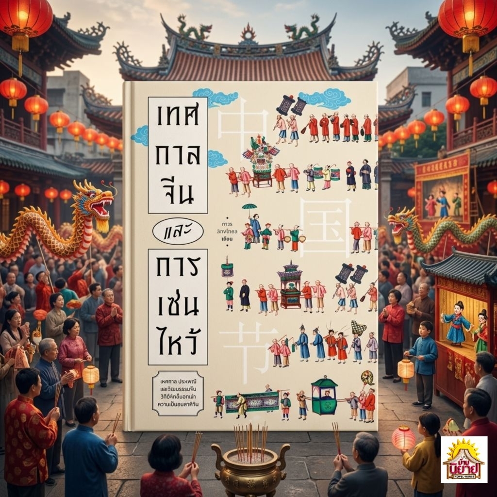 หนังสือ เทศกาลจีนและการเซ่นไหว้ เขียนโดย ถาวร สิกขโกศล (ปกอ่อน มือหนึ่งในซิลพร้อมส่ง)