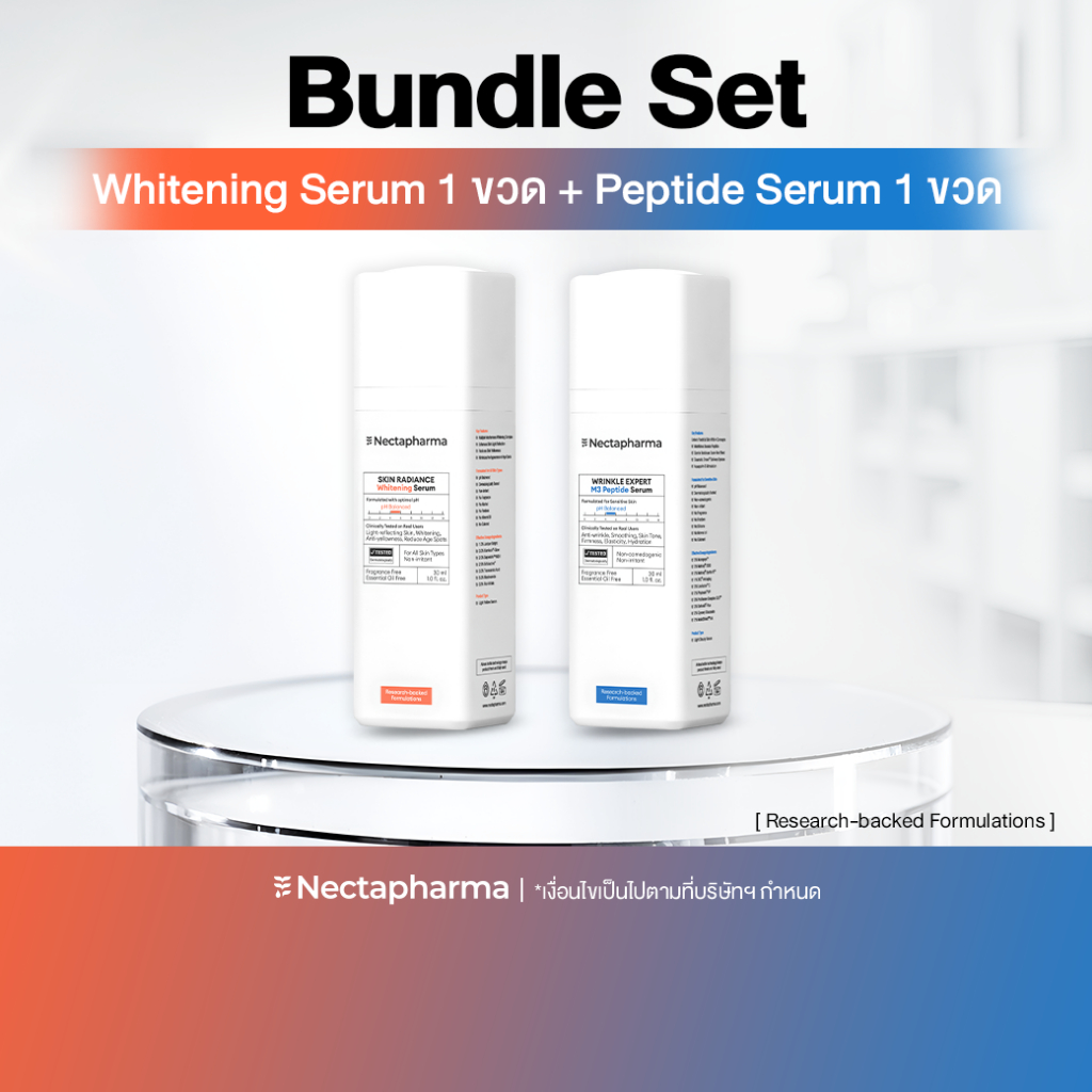 Bundle Set Retinal Serum 1 ขวด + Peptide Serum 1 ขวด by Nectapharma