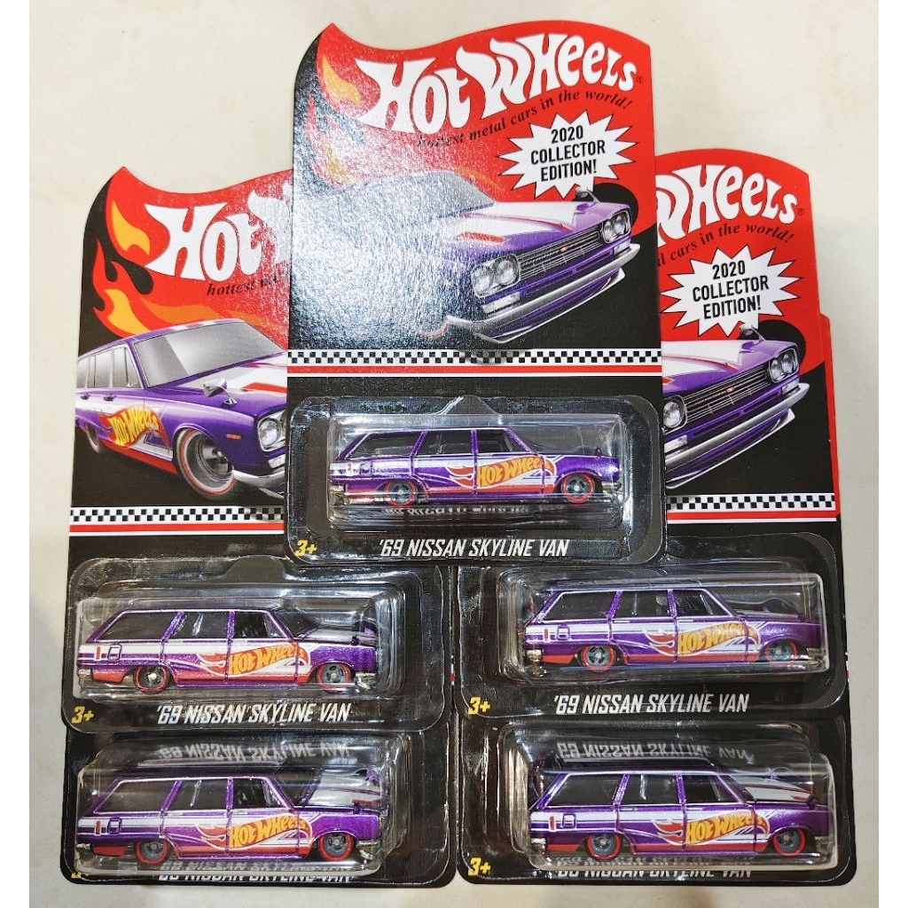 hotwheels ฮอตวีล /2020 collector edition/ ท้องเหล็ก/ล้อยาง/69 nissan skyline van 1:64